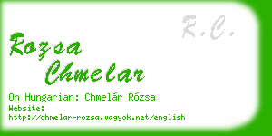 rozsa chmelar business card